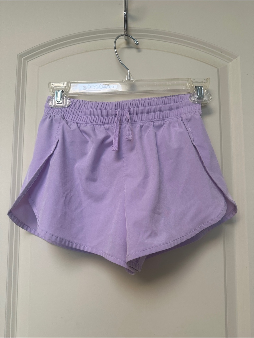 Lightweight light purple running shorts for Girls - M (10)